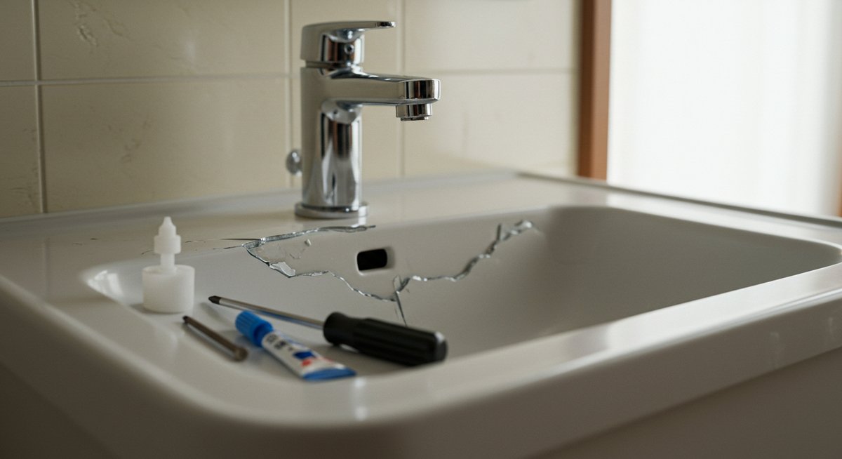 洗面 台 プラスチック 割れ た 賃貸