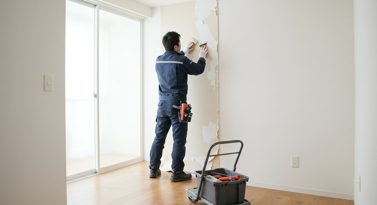 原状 回復 クロス 一面