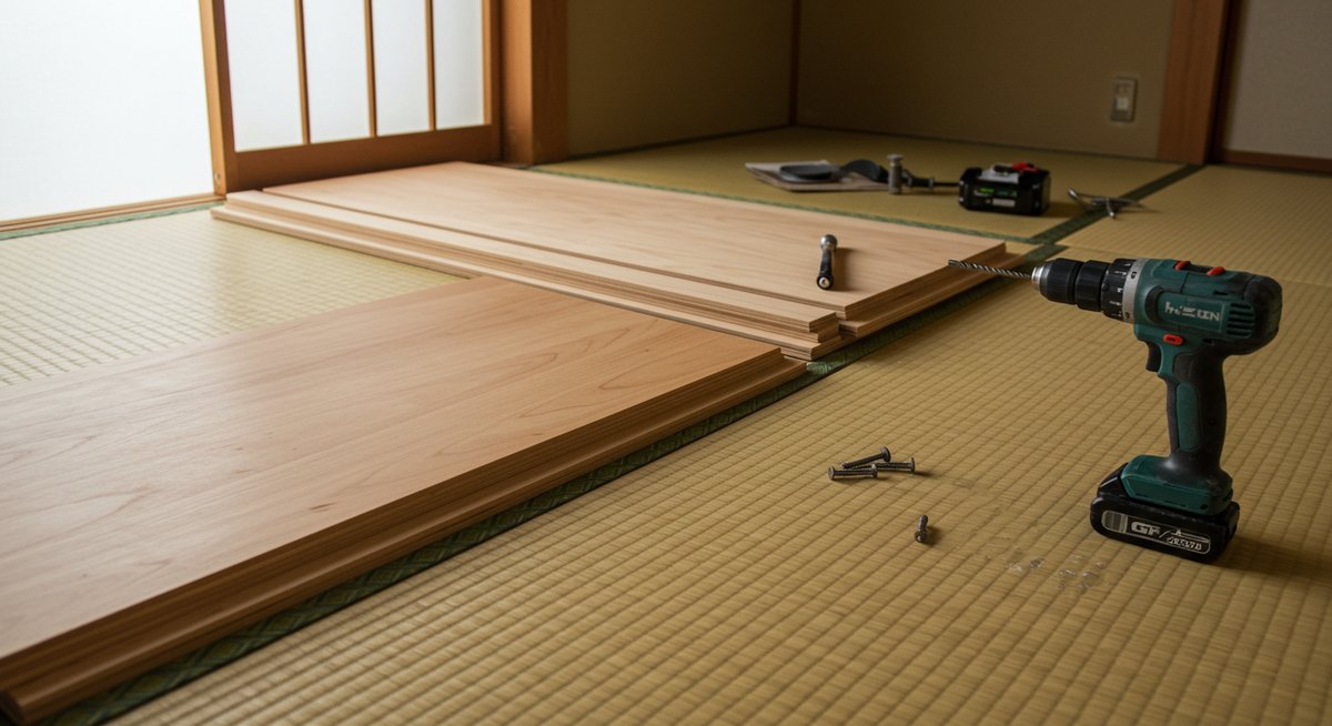 砂壁 リフォーム diy ベニヤ