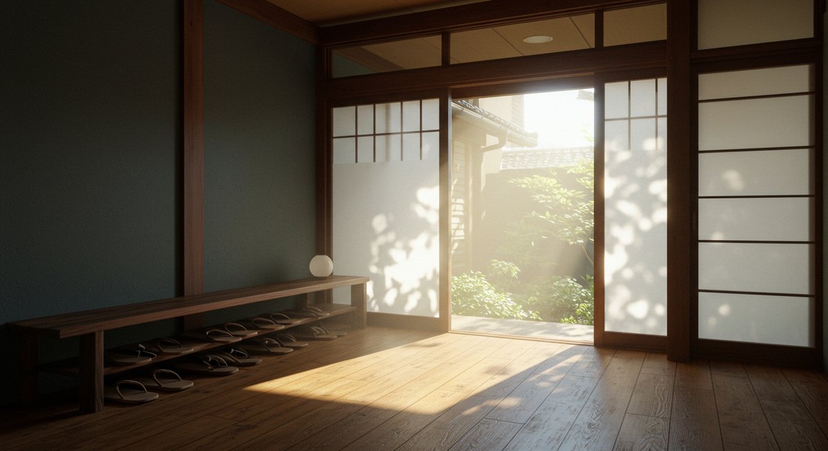 西日 対策 玄関