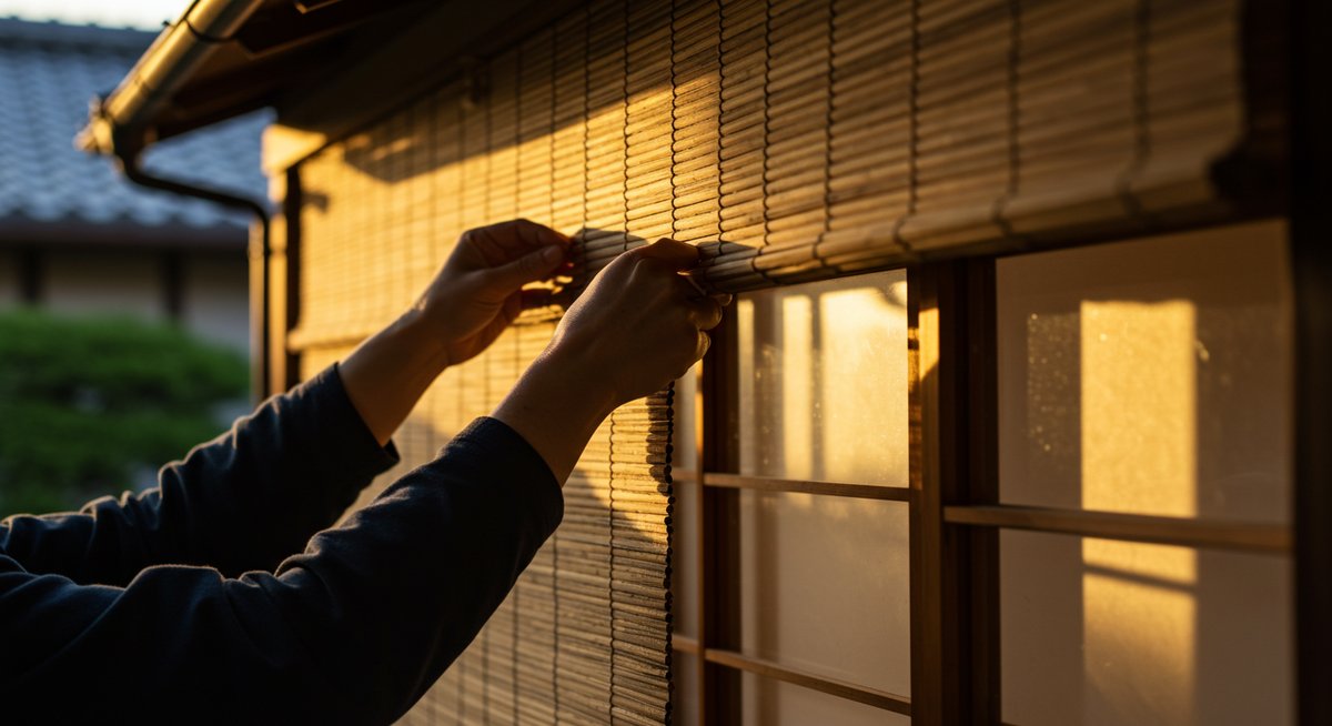 西日 対策 玄関