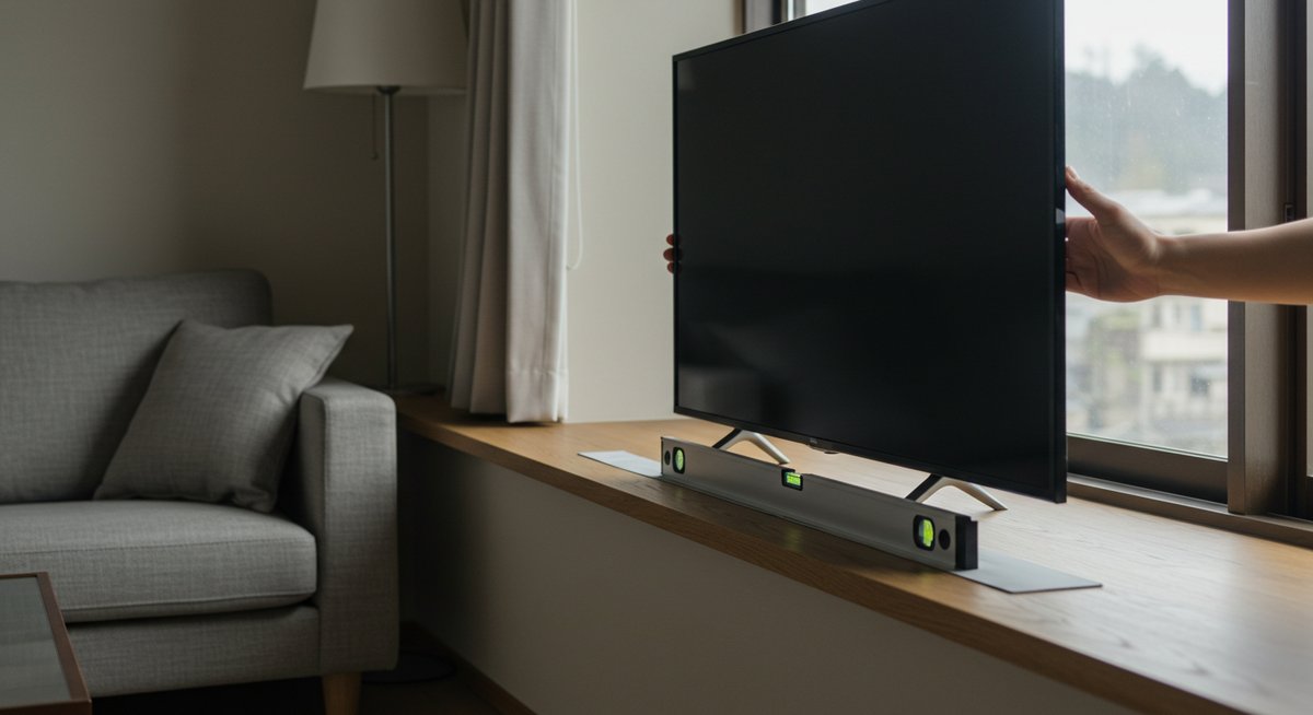 出窓 に テレビ