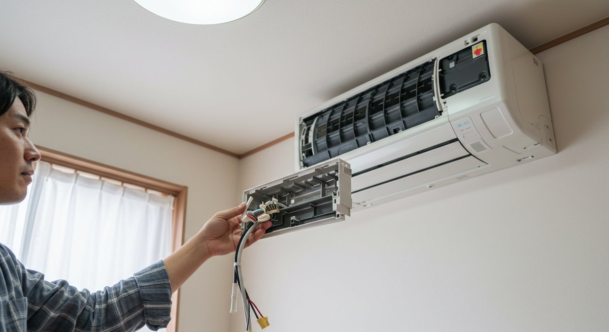 エアコン コンセント 見え ない