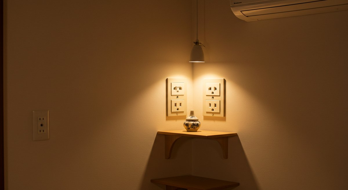 エアコン コンセント 位置 目立たない