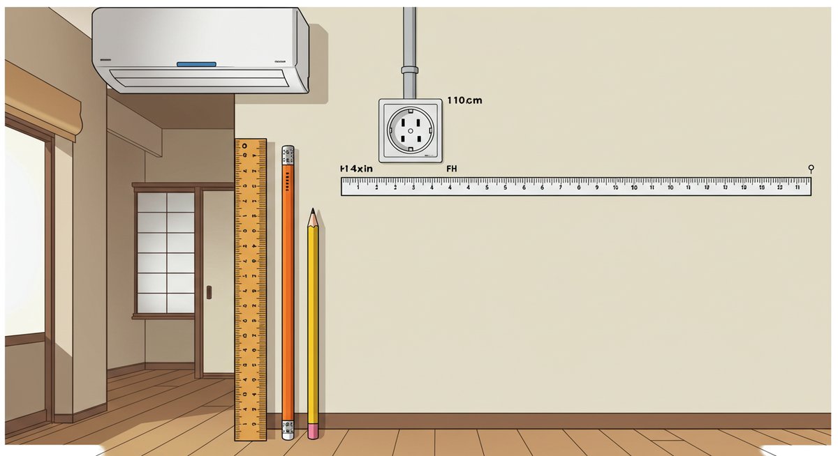 エアコン コンセント 位置 目立たない