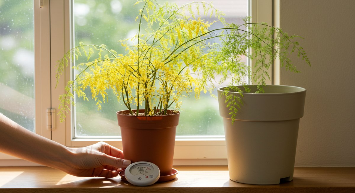 観葉植物 アスパラガス 黄変