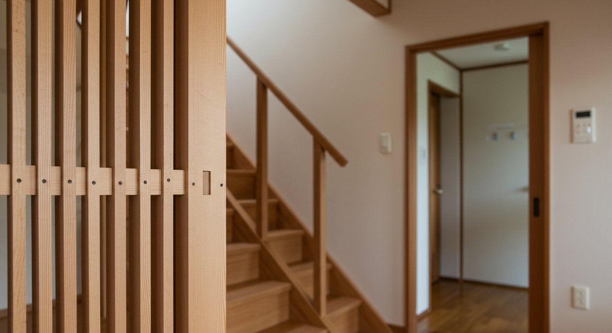 玄関入ってすぐ階段 目隠し
