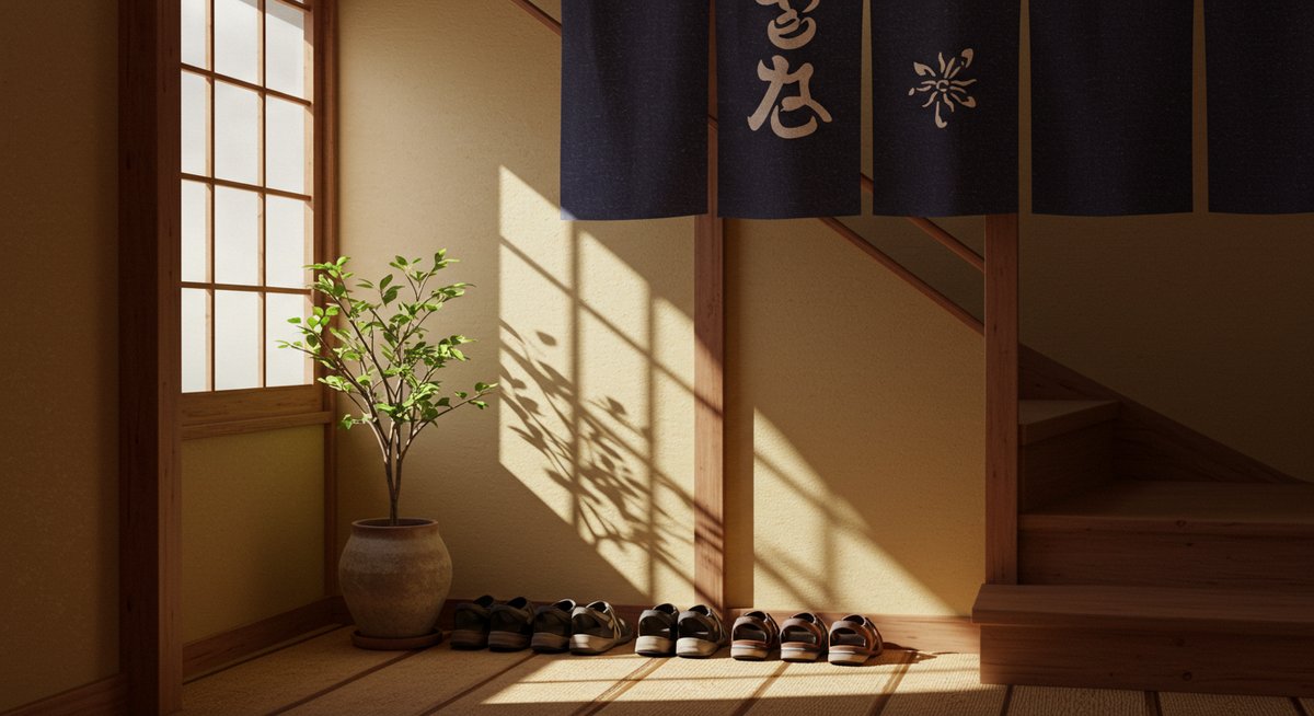 玄関入ってすぐ階段 目隠し