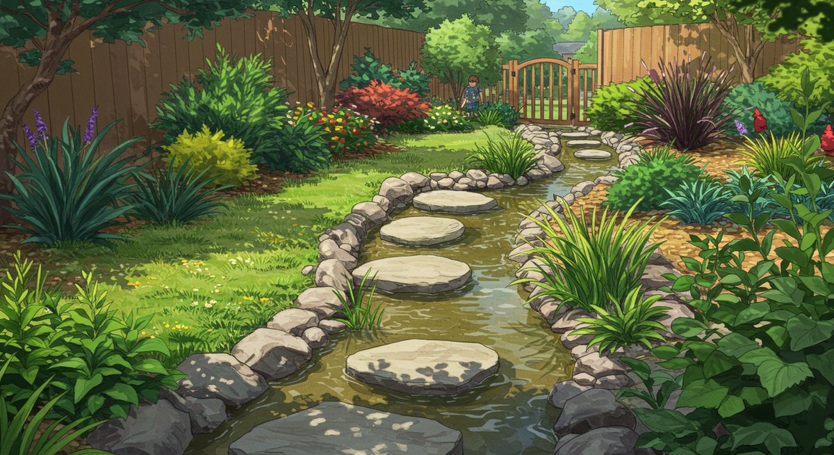 庭 せせらぎ 作る