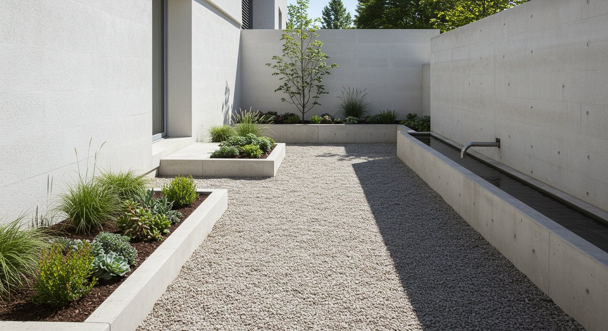 かっこいい 庭 砂利 モダン