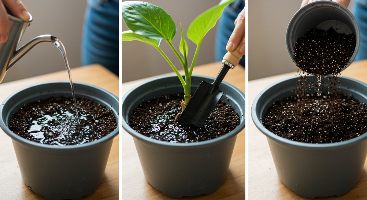 観葉植物 ビニールポットのまま
