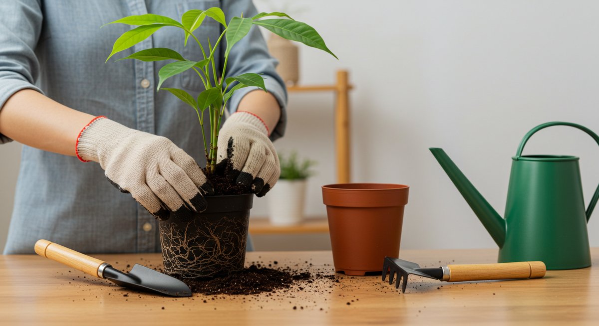 カポック 葉が垂れる