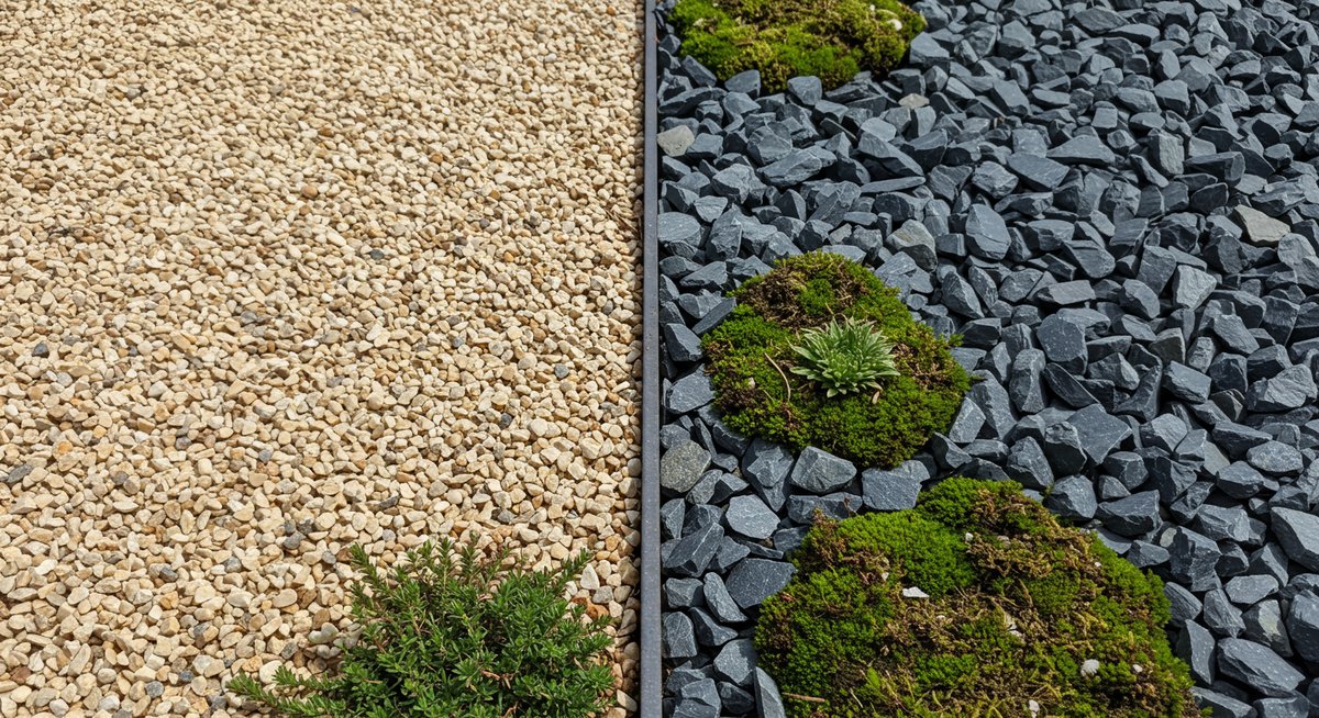 シンプルモダン 庭 砂利