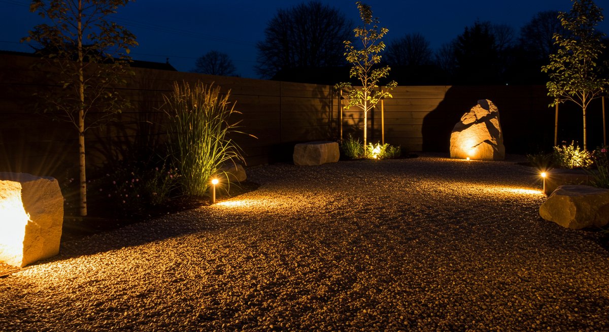 シンプルモダン 庭 砂利