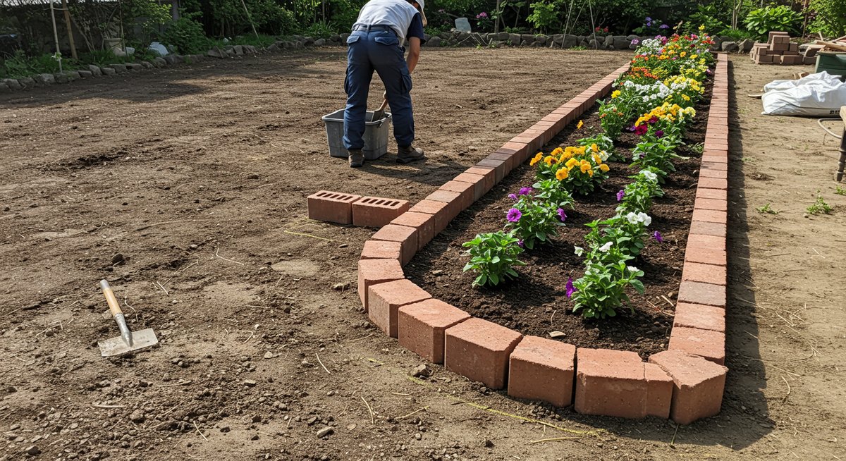 セリア 100 均 レンガ 花壇 並べる だけ