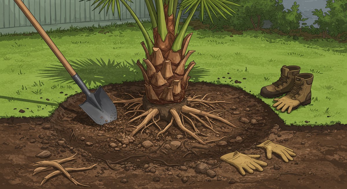 シュロの木 成長 止める